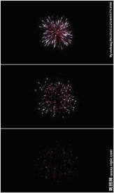 粉红色烟花绽放