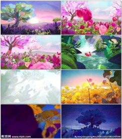 唯美童话仙境舞台动态背景音乐片