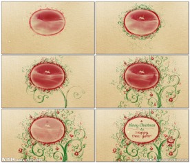 圣诞快乐和新年快乐卡片视频