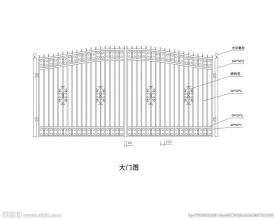 不锈钢铁花大门示意图