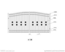 不锈钢大门示意图