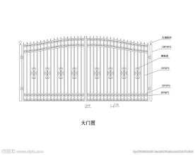 不锈钢大门示意图