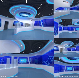 企业展厅设计效果图