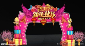 新年春节时尚造型门头设计