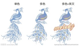 孔雀 硅藻泥刻图