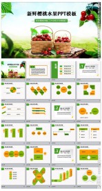 新鲜有机水果樱桃动态PPT