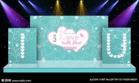 婚庆舞台背景 结婚照片墙