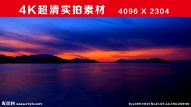 4K黄昏下的湖面