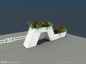 驼峰式花箱  PVC隔离带花箱