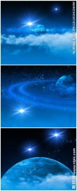 梦幻蓝色宇宙云层