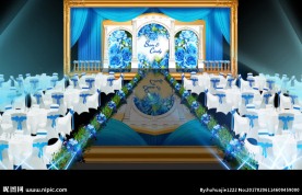 蓝色婚礼效果图