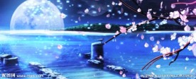 月下桃花浪漫