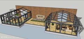 阳光房阳台草图大师SU模型