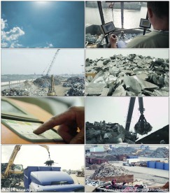 废弃垃圾钢铁处理厂