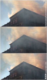 居民楼失火浓烟滚滚