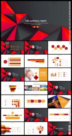 经典红黑色晶格化商务通用PPT