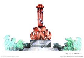 团结·发展·友谊 雕塑设计图