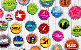 木板啤酒盖装饰画背景墙