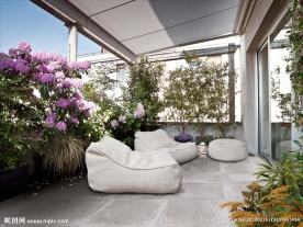 瓷砖空间  阳台  入户花园