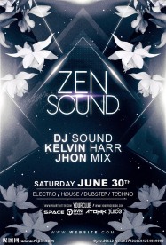 宁静星空自然雅致花卉音乐节海报