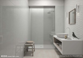 瓷砖空间  室内  浴室