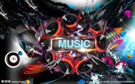 音乐嗨吧酒吧装饰画背景墙