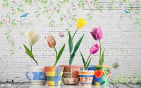 玫瑰花装饰画背景墙