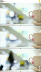 机场咖啡杯轮廓剪影