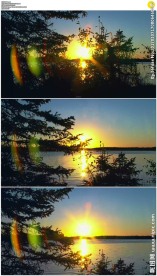 阿拉斯加河流夕阳光晕