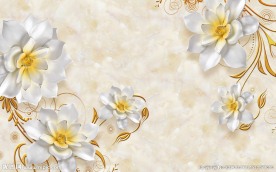 大理石浮雕花电视背景墙