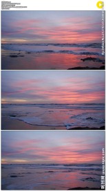 美丽的海上日落红色晚霞