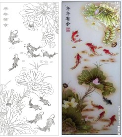 年年有余荷花9鱼