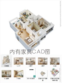 定制家具CAD  鸟瞰图