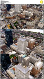 航拍波士顿市中心