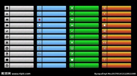 按钮图标标志标识网页设计元素