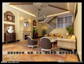 美式别墅设计效果图