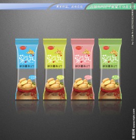 鲜切薯条包装 平面展开分层