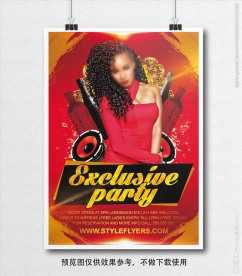 红色性感明星展板