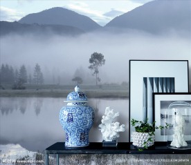 中式家居 墙纸壁画效果图图片