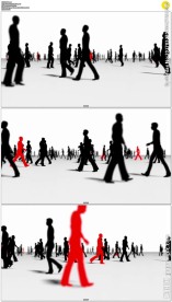 人物行走剪影