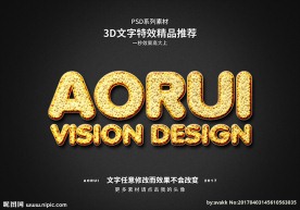 PSD特效字体面包样式