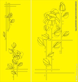 移门缕空玻璃雕刻刻绘图案