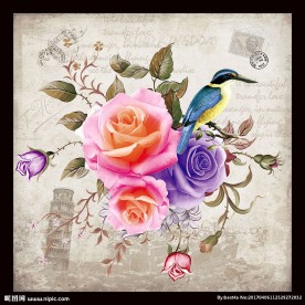 高清欧式手绘花卉装饰画