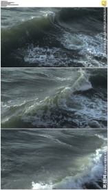 缓慢涌动的大海浪花