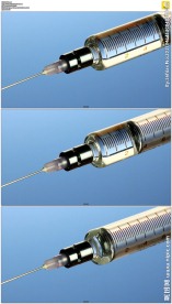 注射器注射疫苗