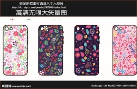 精美树叶花纹手机壳图案