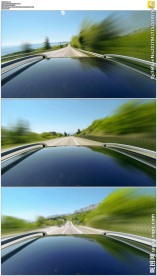 驾车山间公路穿梭