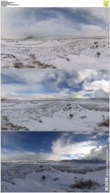 360度雪地白云
