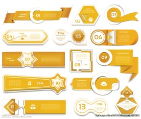 黄色图标矢量图