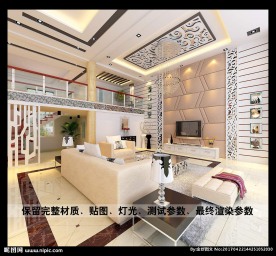 现代别墅吊顶效果图